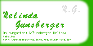melinda gunsberger business card